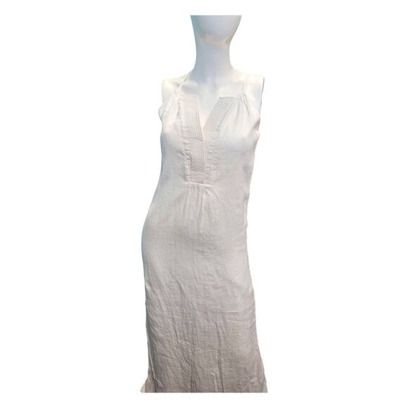 J Crew White Linen Sleeveless Maxi Dress Womens Size XXS - Picture 3 of 11